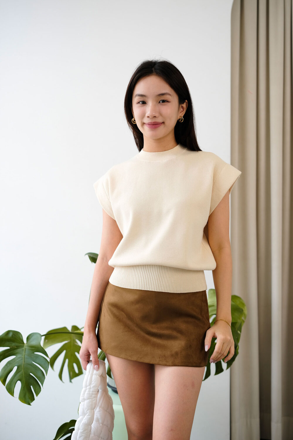 Cap Sleeve Knit Top - Image 3