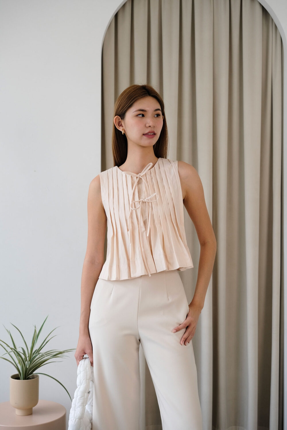 Reversible Pleated Blouse - Image 5