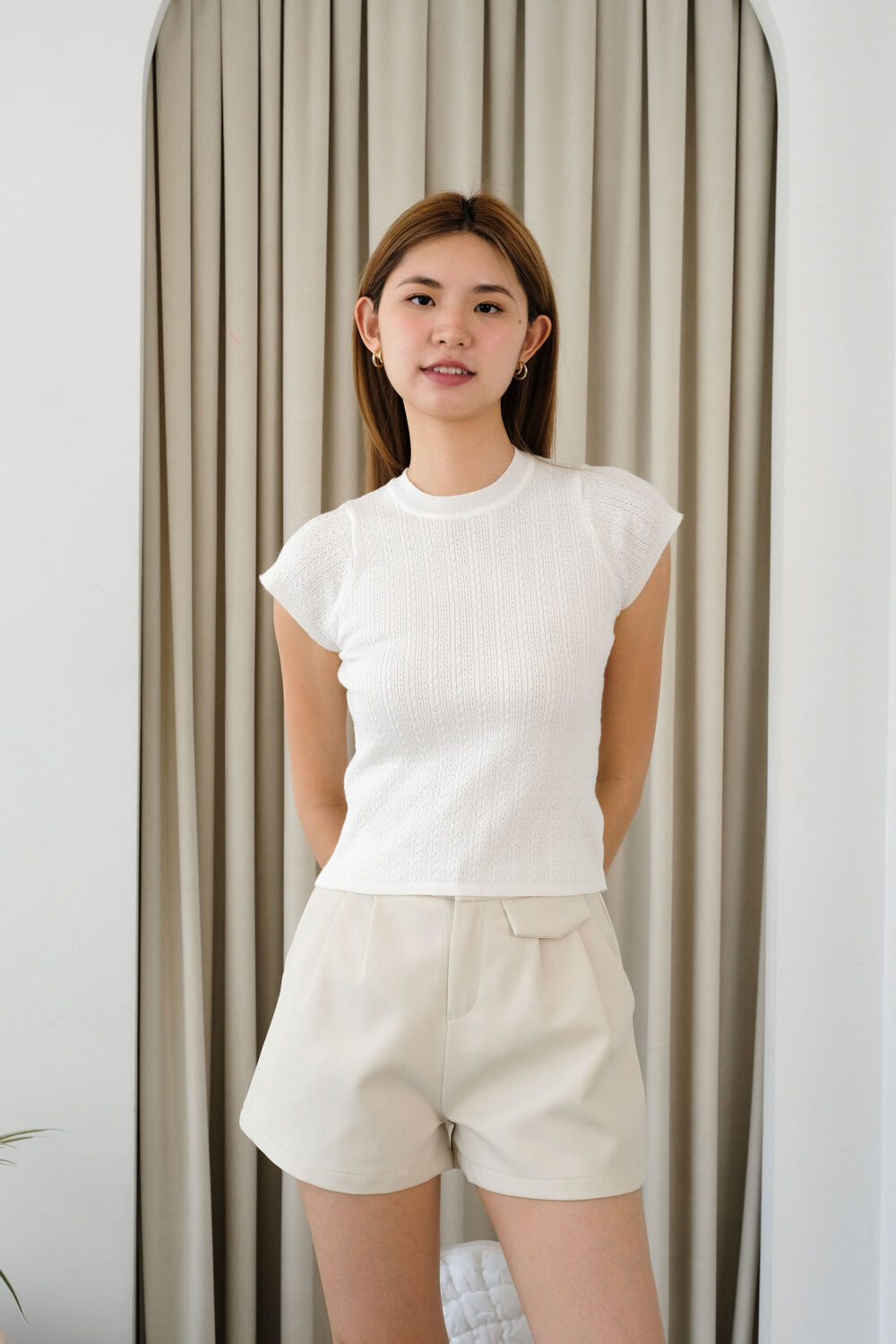 Cap Sleeve Knit Top - Image 3